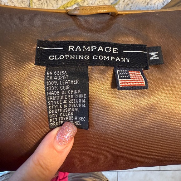Rampage Tan Leather Women's Jacket - Picture 7 of 8